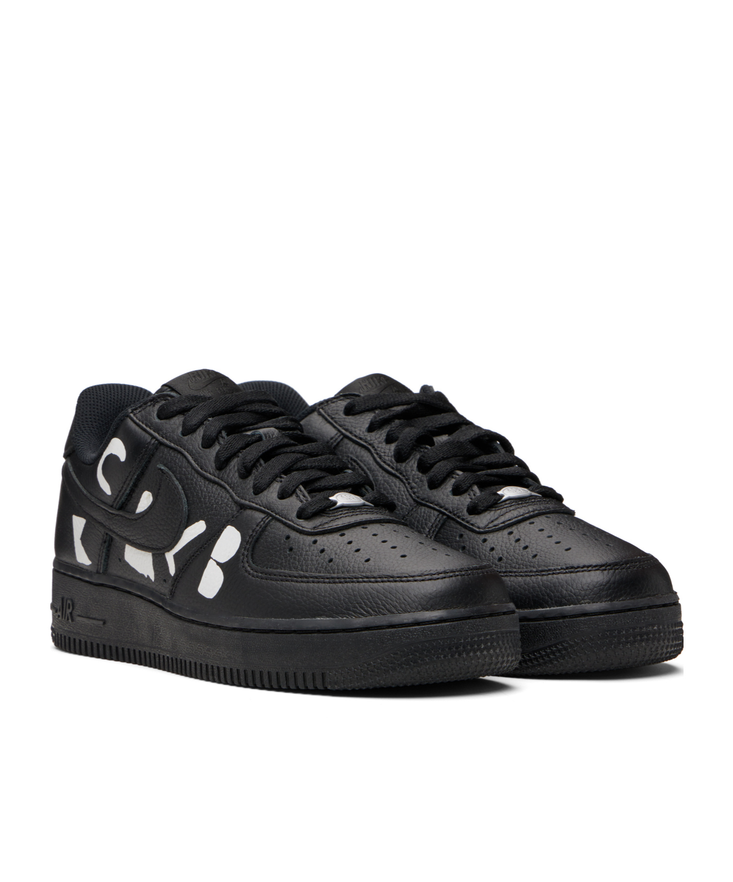 Comme Des Garçons X Nike Air Force 1 Low Sneakers In Black