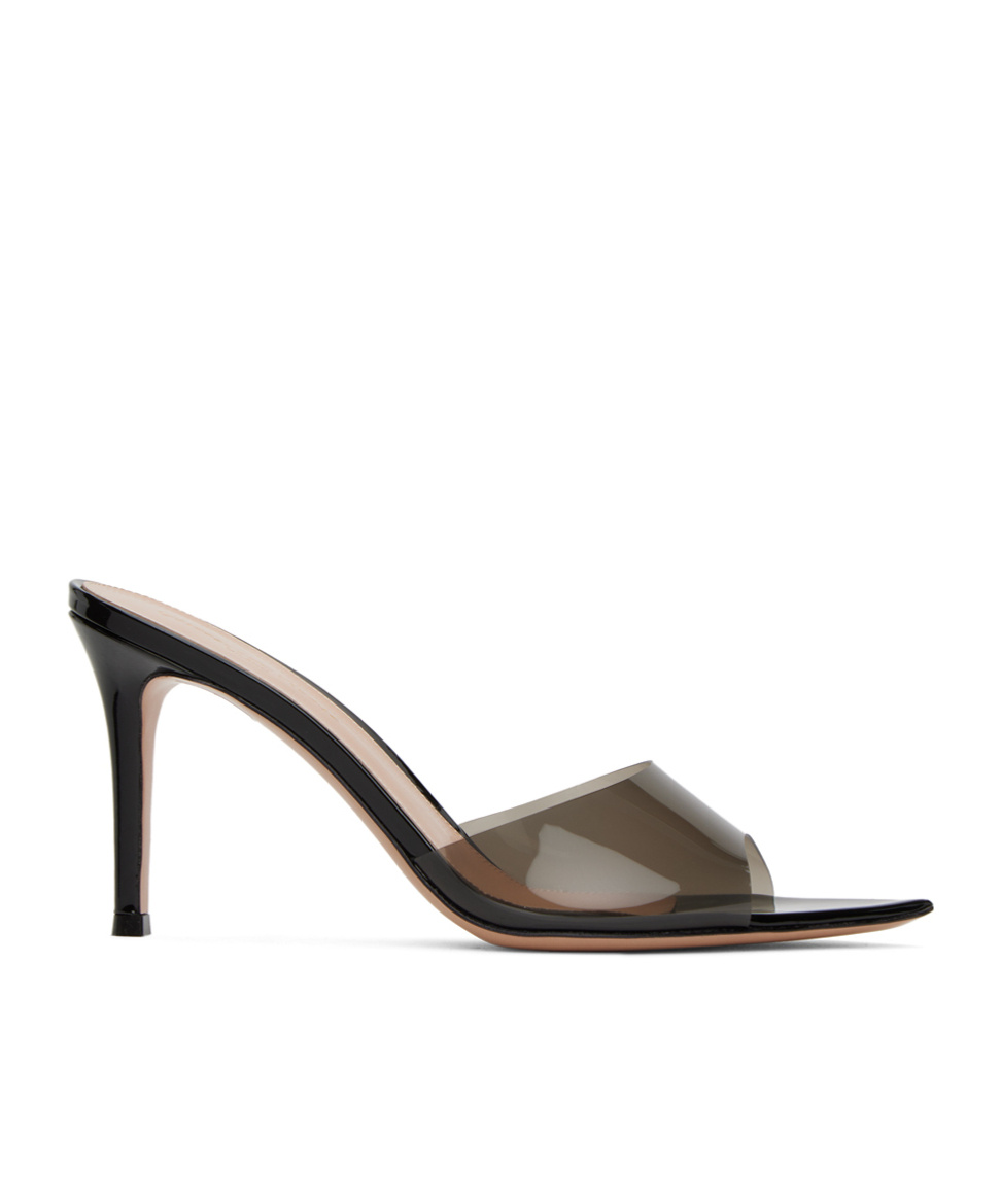 Shop Gianvito Rossi Elle 85 Pointed High-heeled Sandals In Black