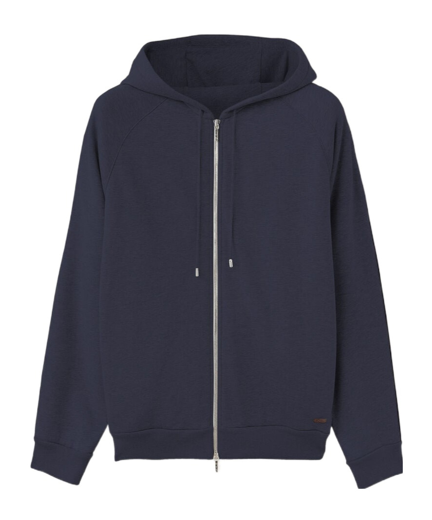 Loro Piana Zippered Pilot Jacket In Graphite Blue