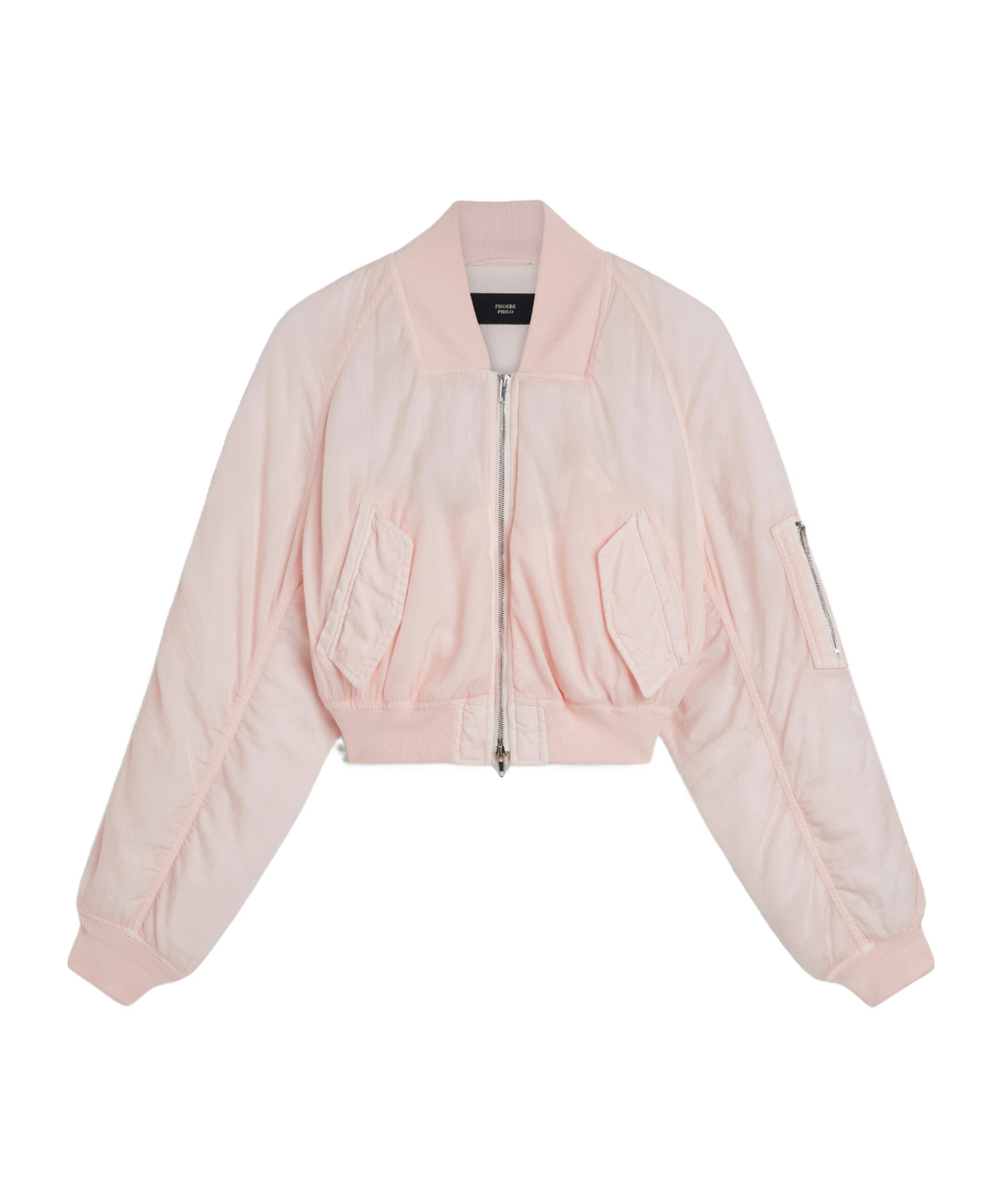 Phoebe Philo Cropped Bomber Jacket In Light Pink