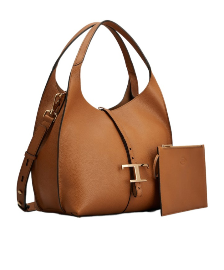 Tod's T Timeless Small Shoulder Bag In Brown