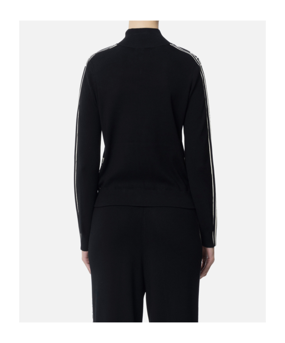 Shop Elisabetta Franchi Logo-tape Sweatshirt In Black