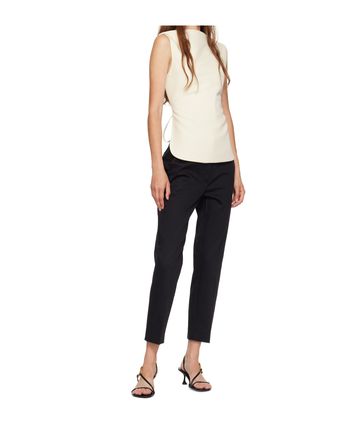 Rohe Backless Lace-up Vest In White