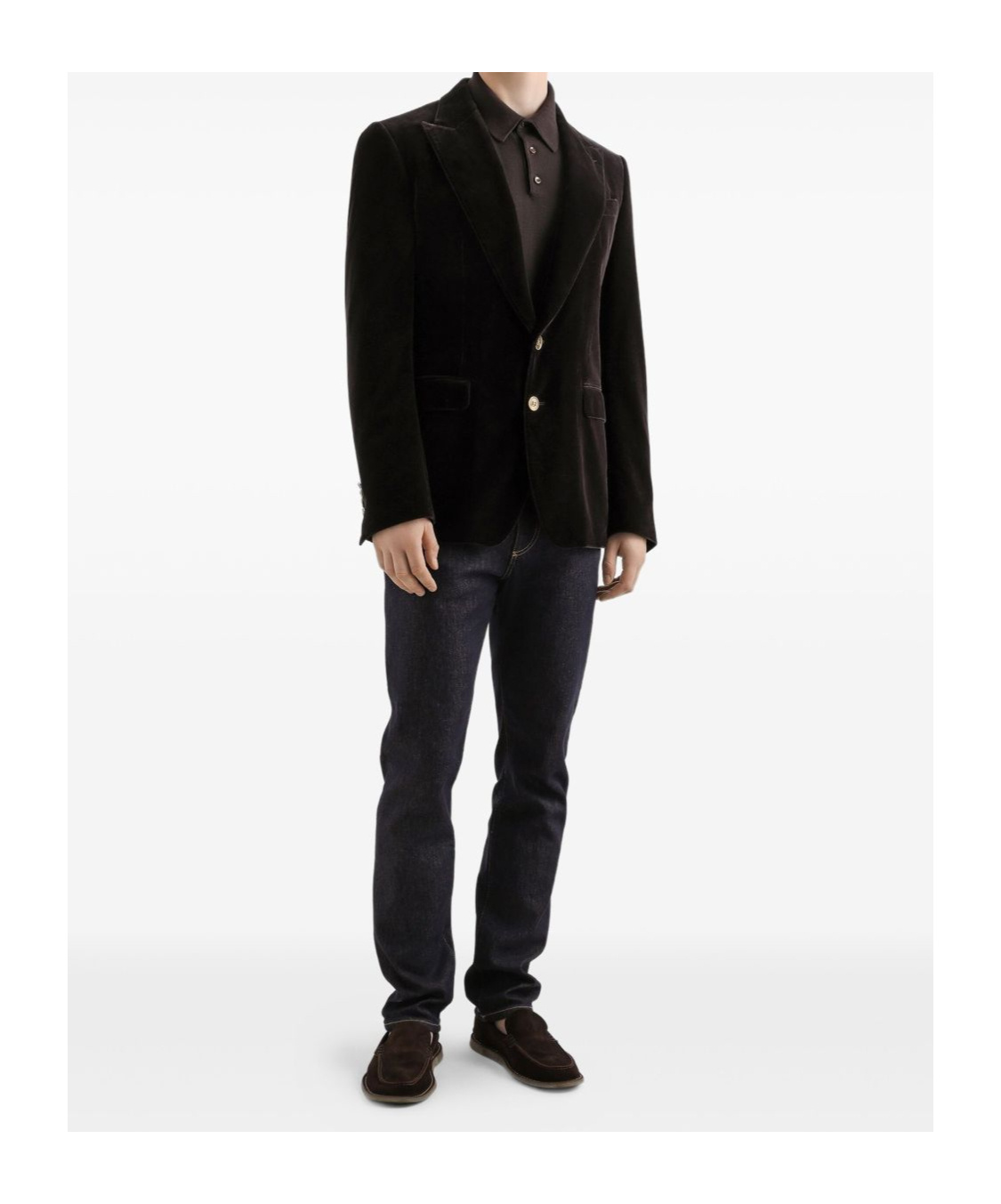 Dolce & Gabbana Long-sleeve Polo Shirt In Multi