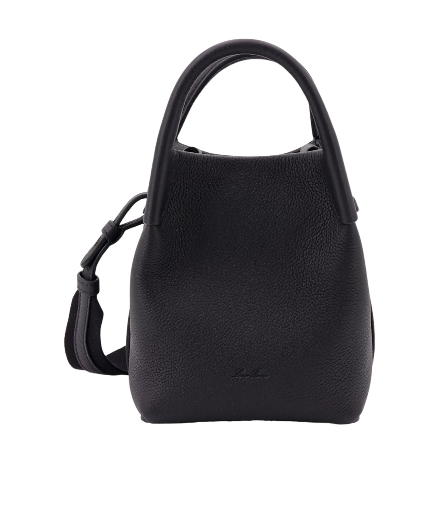 Loro Piana Double Handle Shoulder Bag In Black