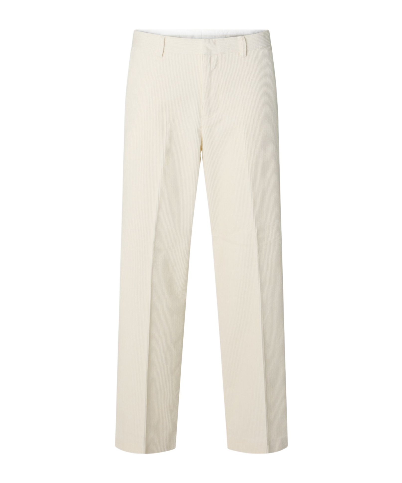 Selected Corduroy Loose-fit Trousers In Nude