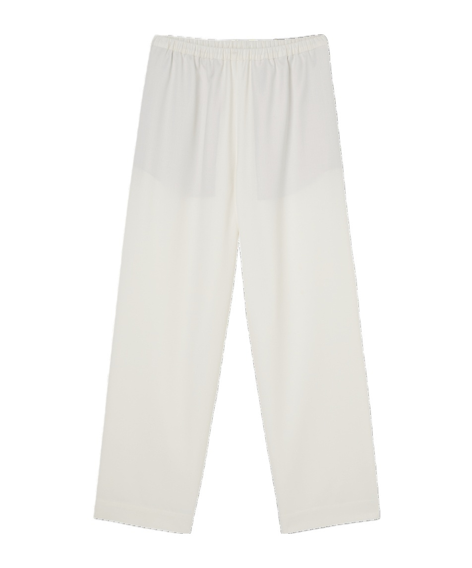 Rohe Cropped Wide Leg Trousers In White