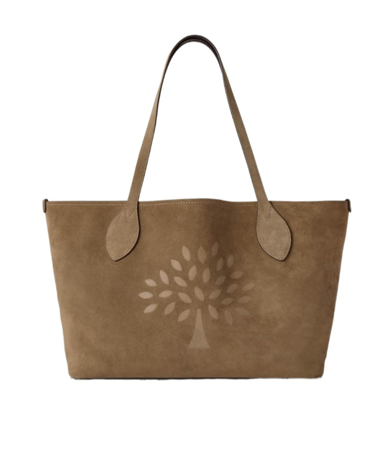 Mulberry Suede Tree Tote In Green