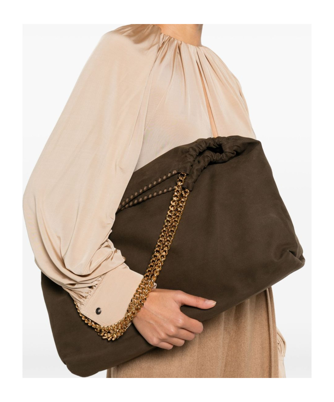 Stella Mccartney Tote Falabella Bag In Brown Vegan Leather In Brown