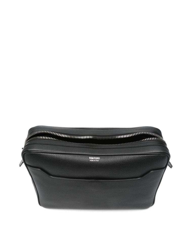 Tom Ford Zipper Shoulder Bag In Black