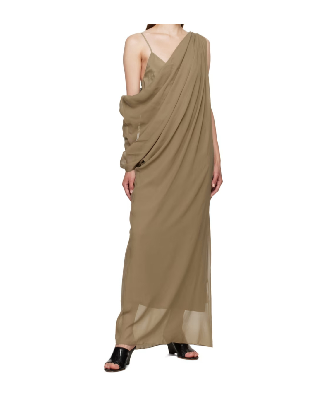 Khaite The Taj Pendant Dress In Brown