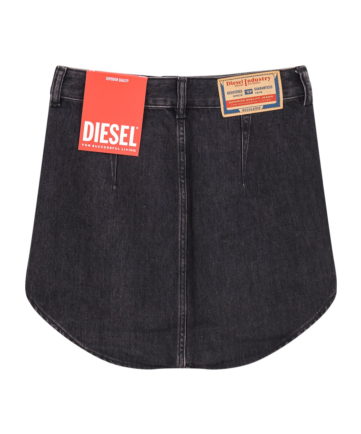 Diesel Short Skirt With Pockets And Belt Loops In Black