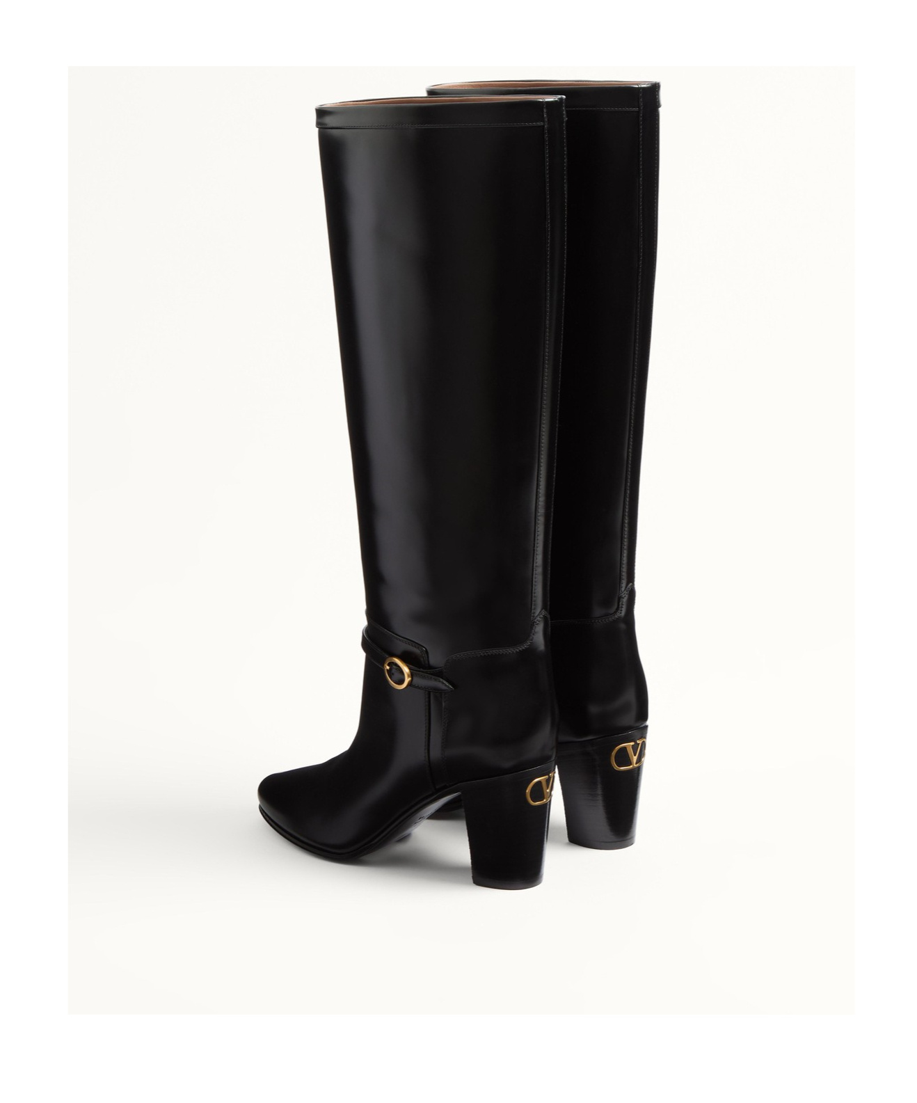 Valentino 75mm Pattie Leather Boots In Black