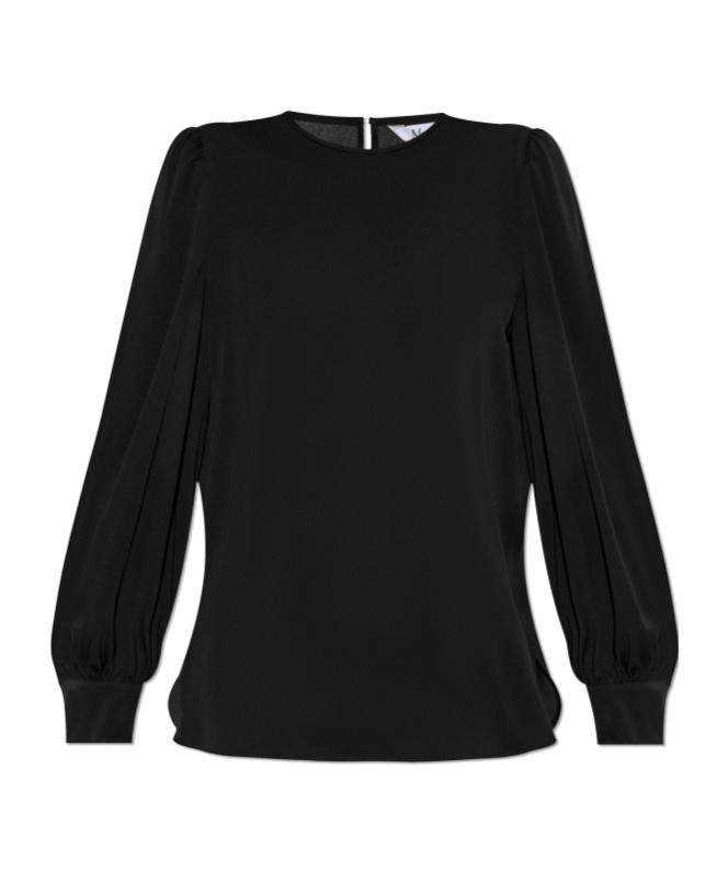 Max Mara Robina Crewneck Long-sleeved Shirt In Black