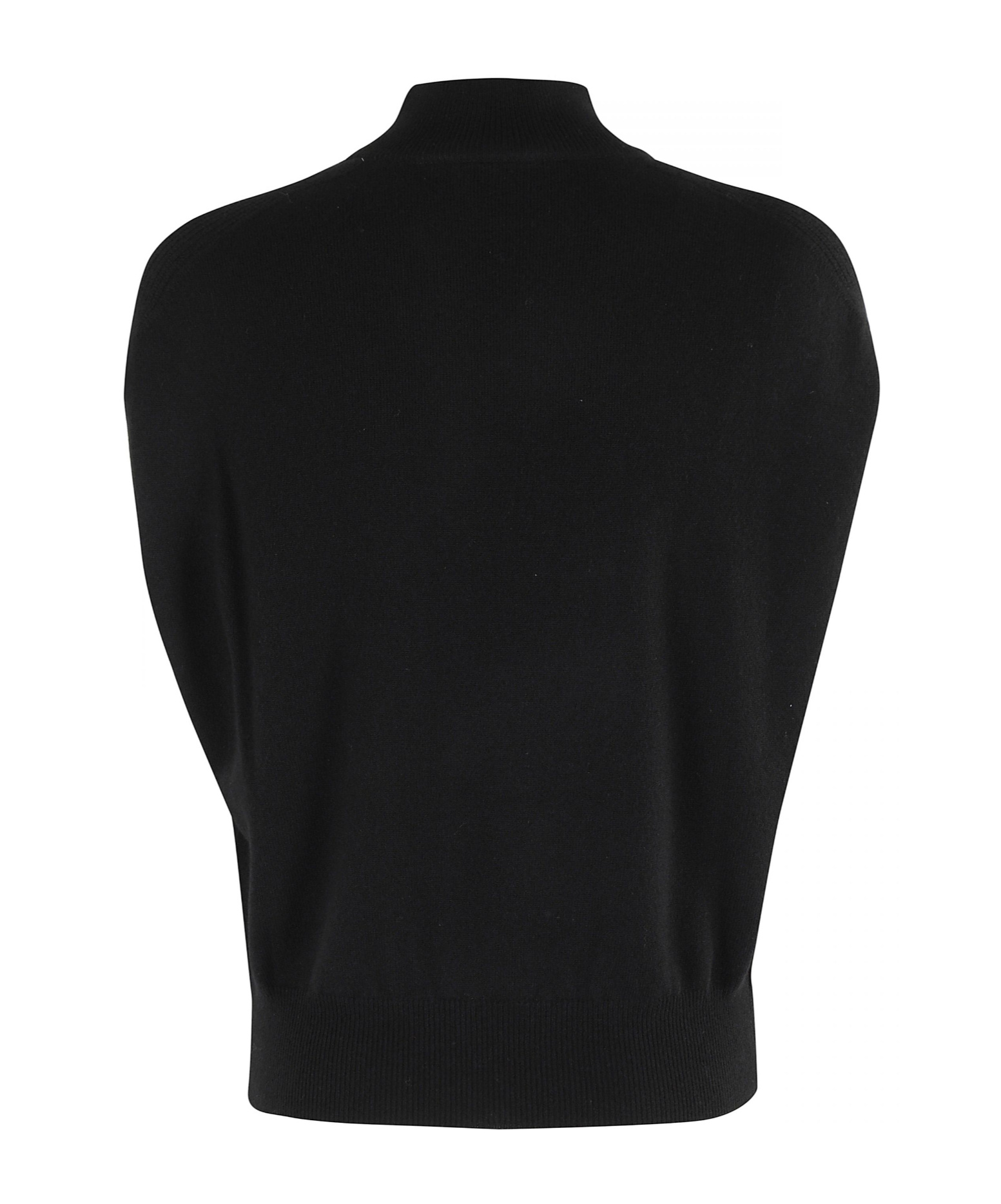 Semicouture Turtleneck Sleeveless Sweater In Black