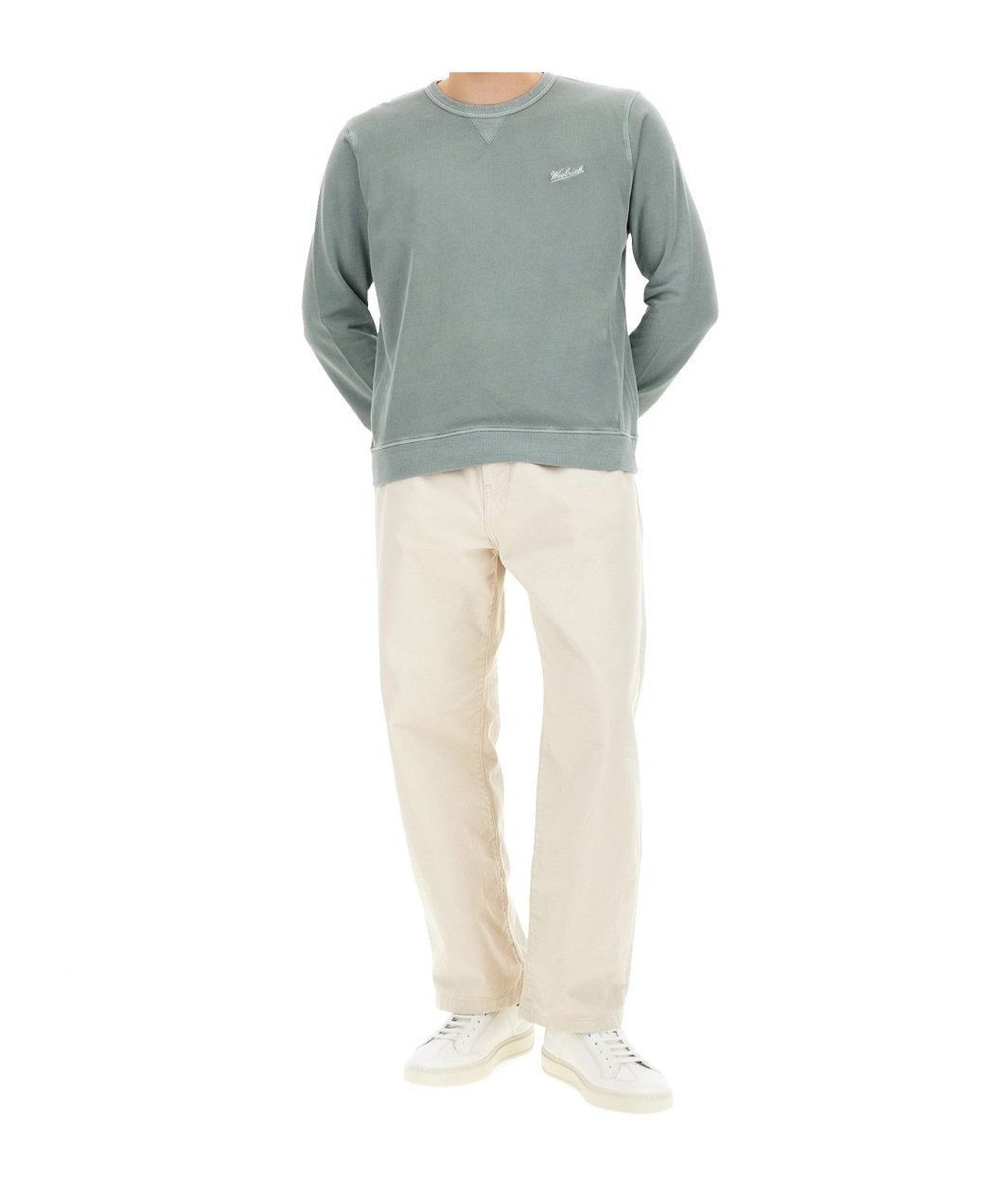 Woolrich Logo-embroidered Sweatshirt In Gray