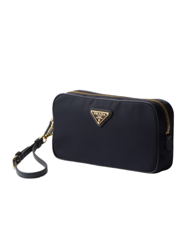 Prada Re-edition 1978 Zipper Clutch In Blue