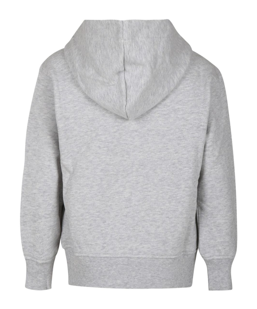 Shop Msgm Print-at-chest Hoodie In Gray