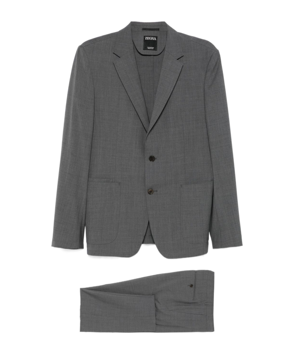 Zegna Two-piece Single-breasted Suit In Black
