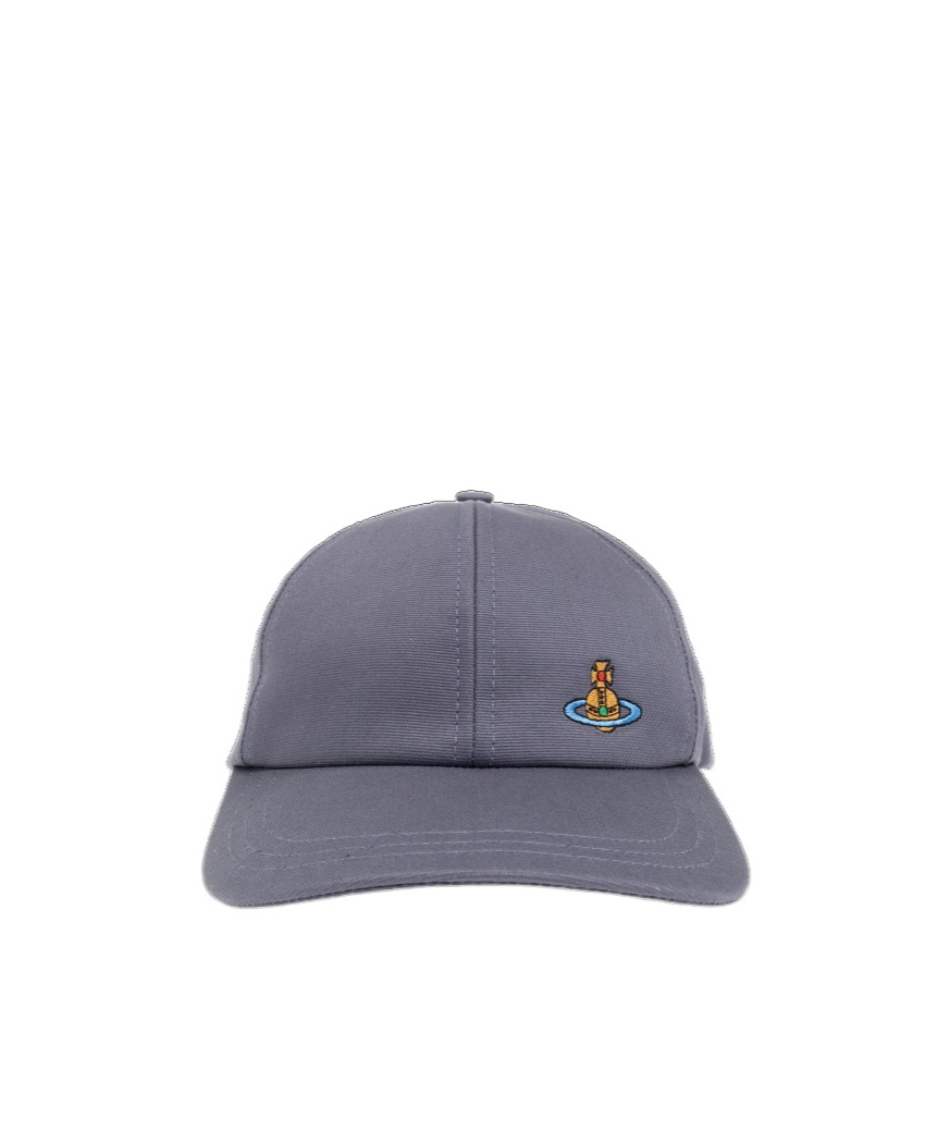 Vivienne Westwood Orb-embroidery Baseball Cap In Gray