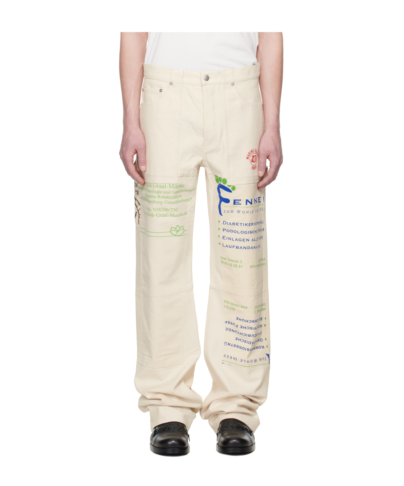 Marine Serre Belt Loops Slacks