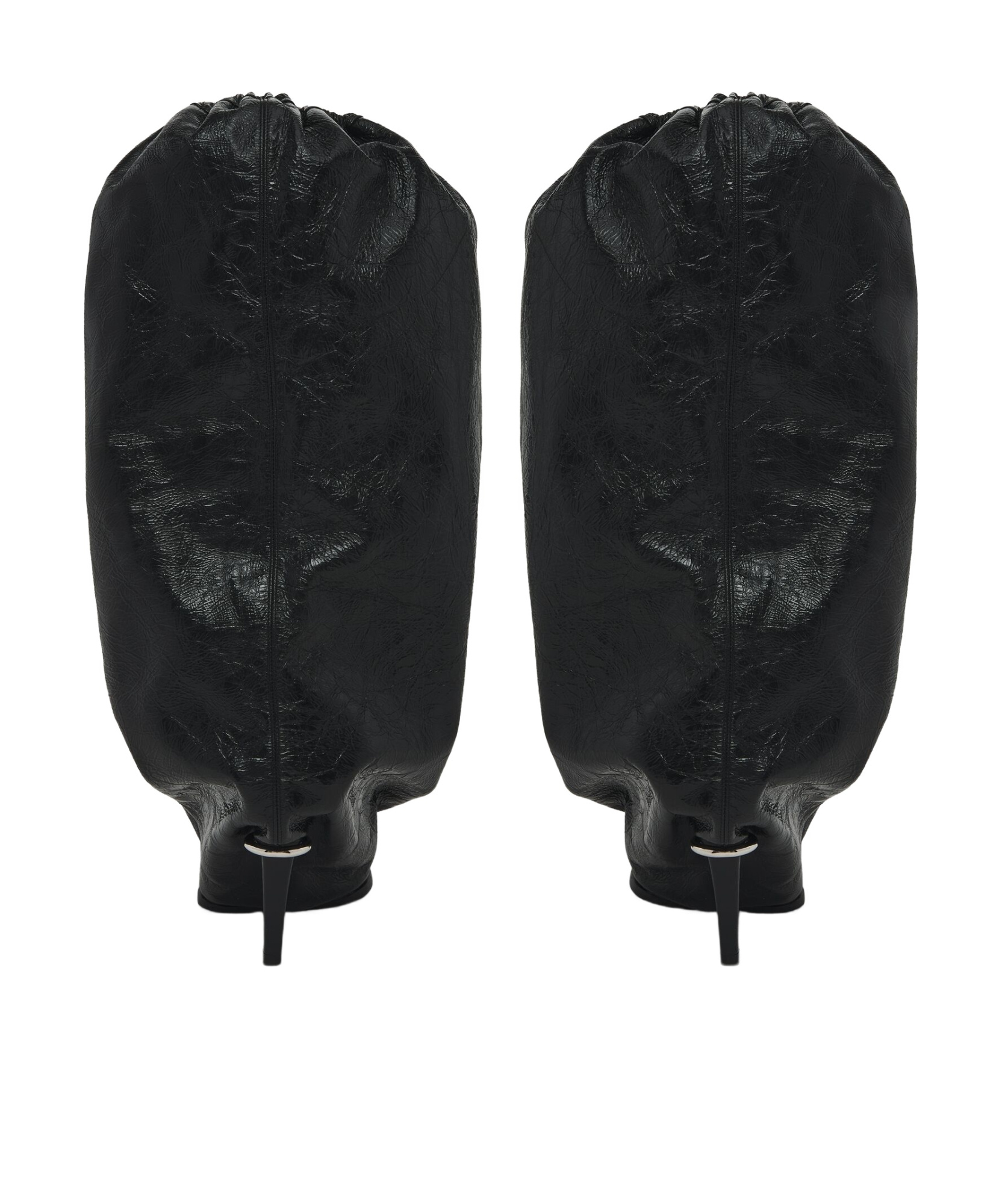 Alexander Mcqueen Elegant Black Leather Ankle Boots With 10.5 Cm Heel In Black
