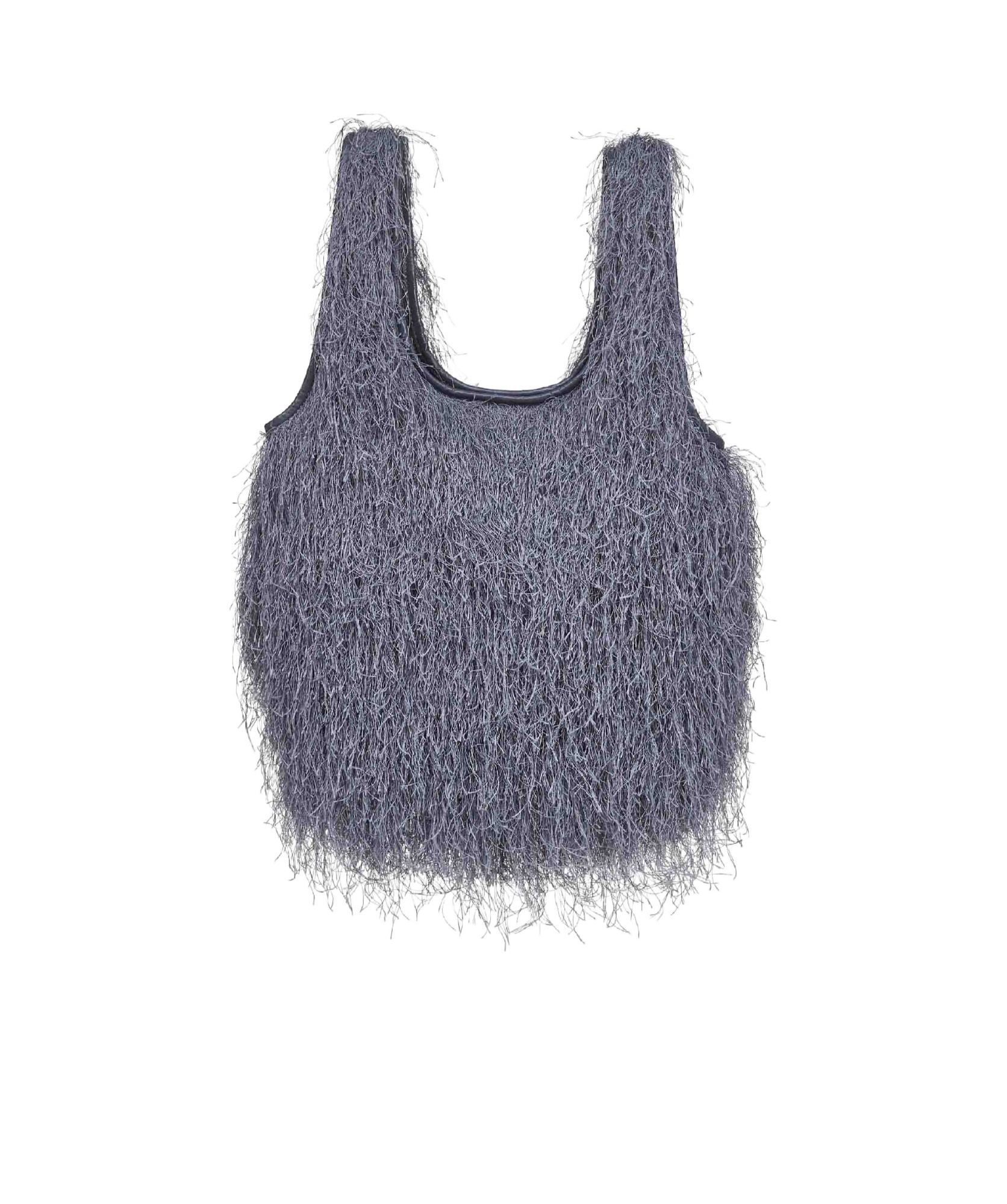 Dries Van Noten Fringed Tote Bag In Gray