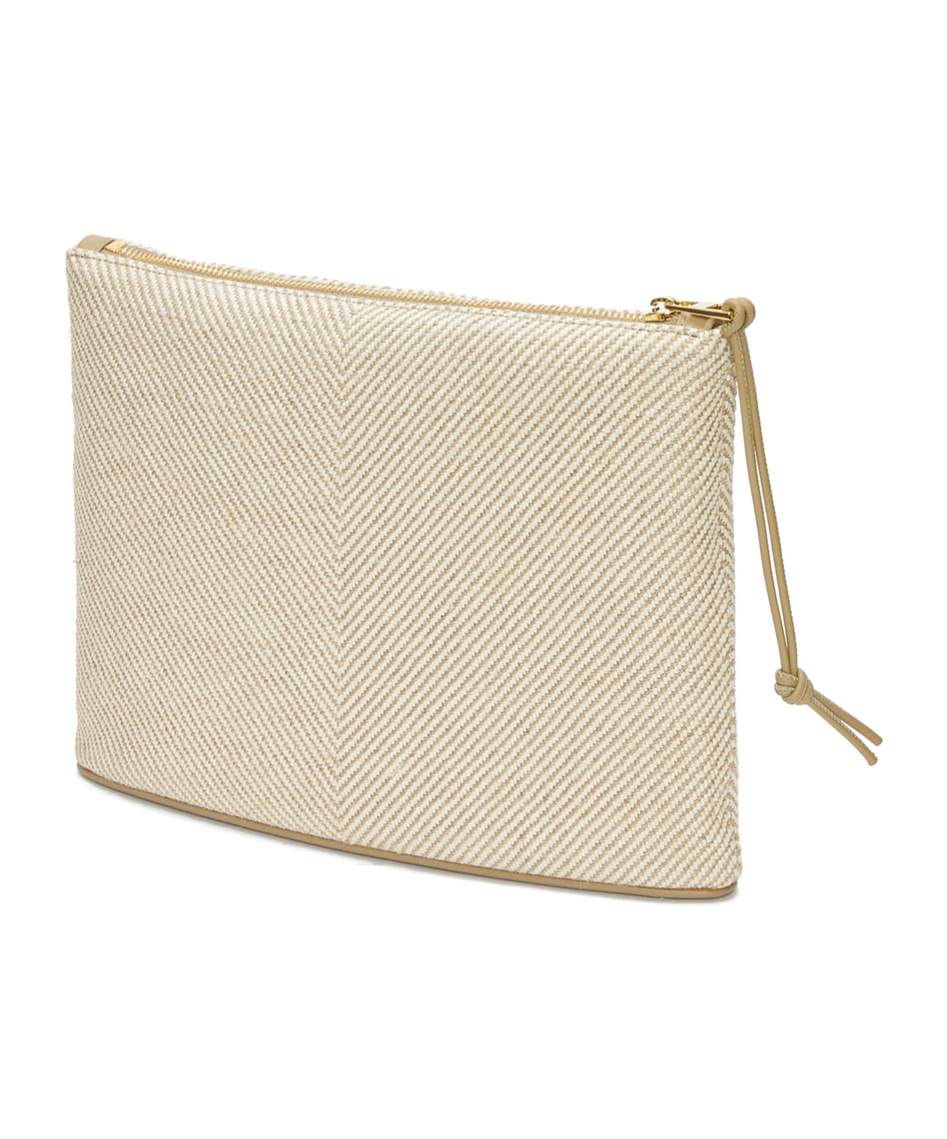 Loewe Jacquard Logo Oblong Pouch In Nude