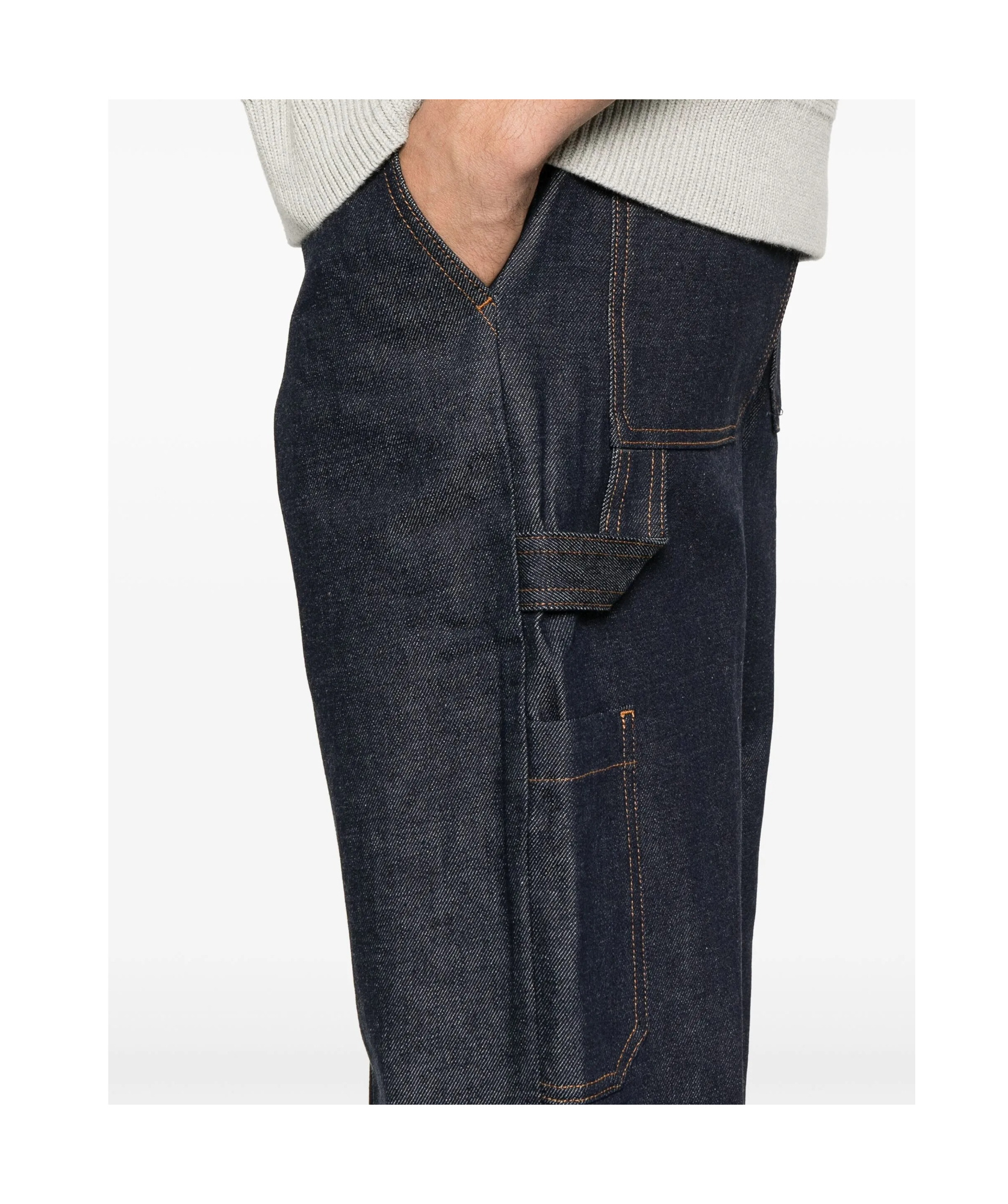 Apc A.p.c. A.p.c. Dark Blue Denim Straight Leg Jeans In Black