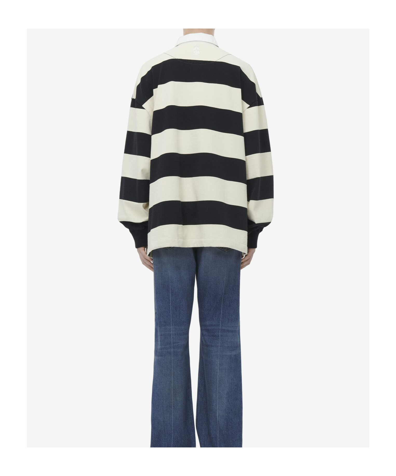 Alexander Mcqueen Embroidered Cotton Oversize Polo Shirt In Black