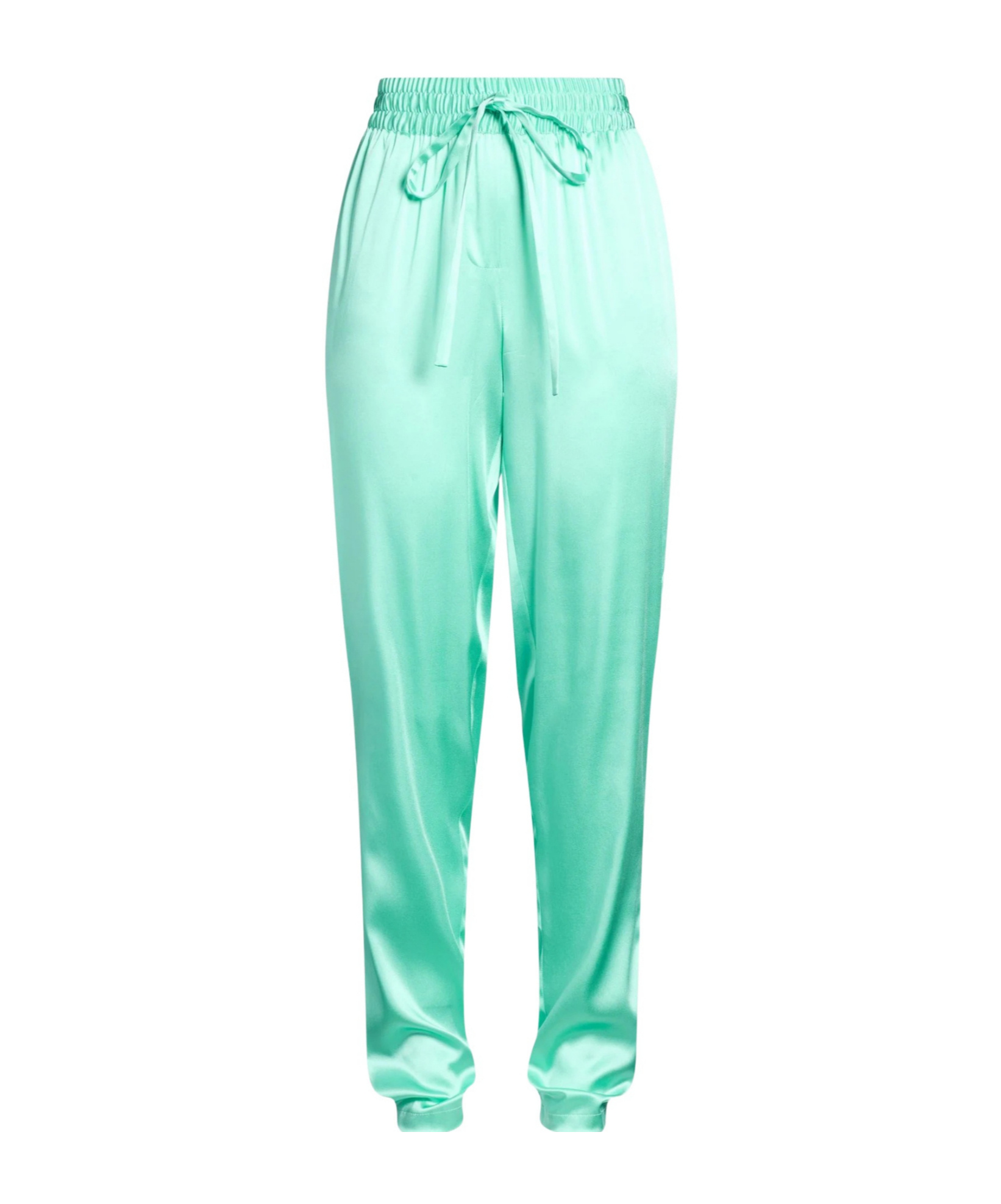 Dolce & Gabbana Solid-color Satin Pajama Pants In Green