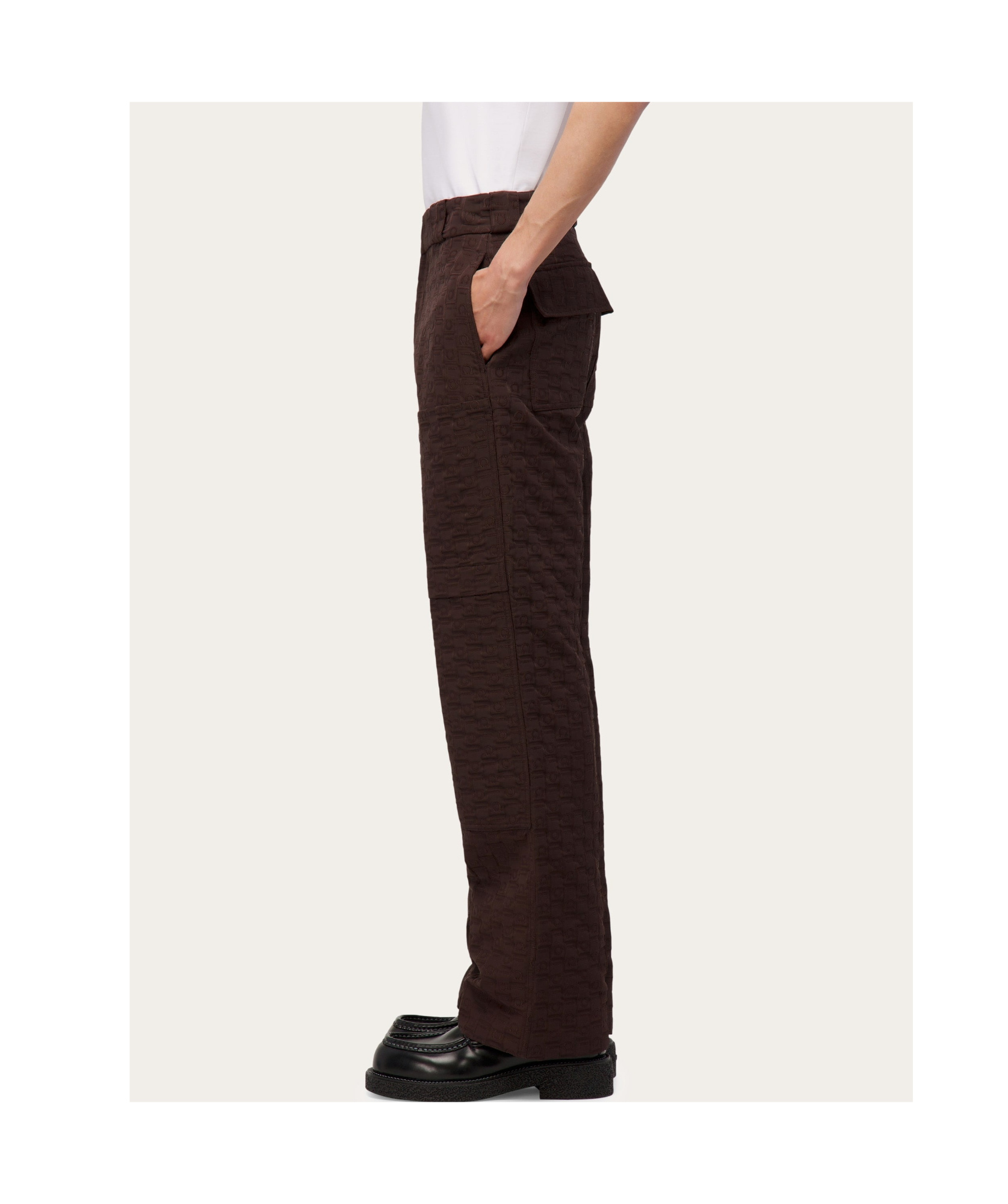 Ferragamo Monogram Trouser In Black