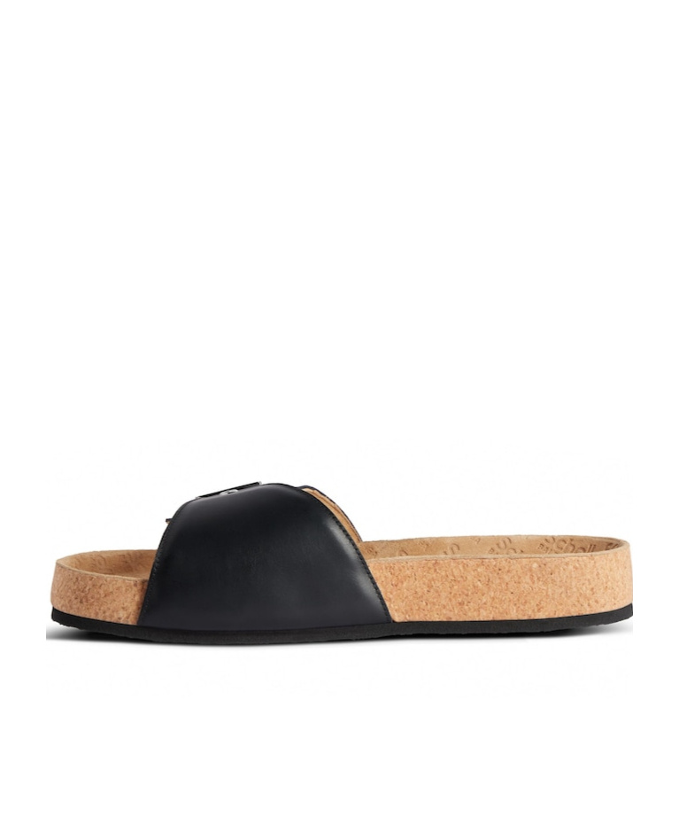 Balenciaga Men's I Scholl Flat Sandal In Black In Black
