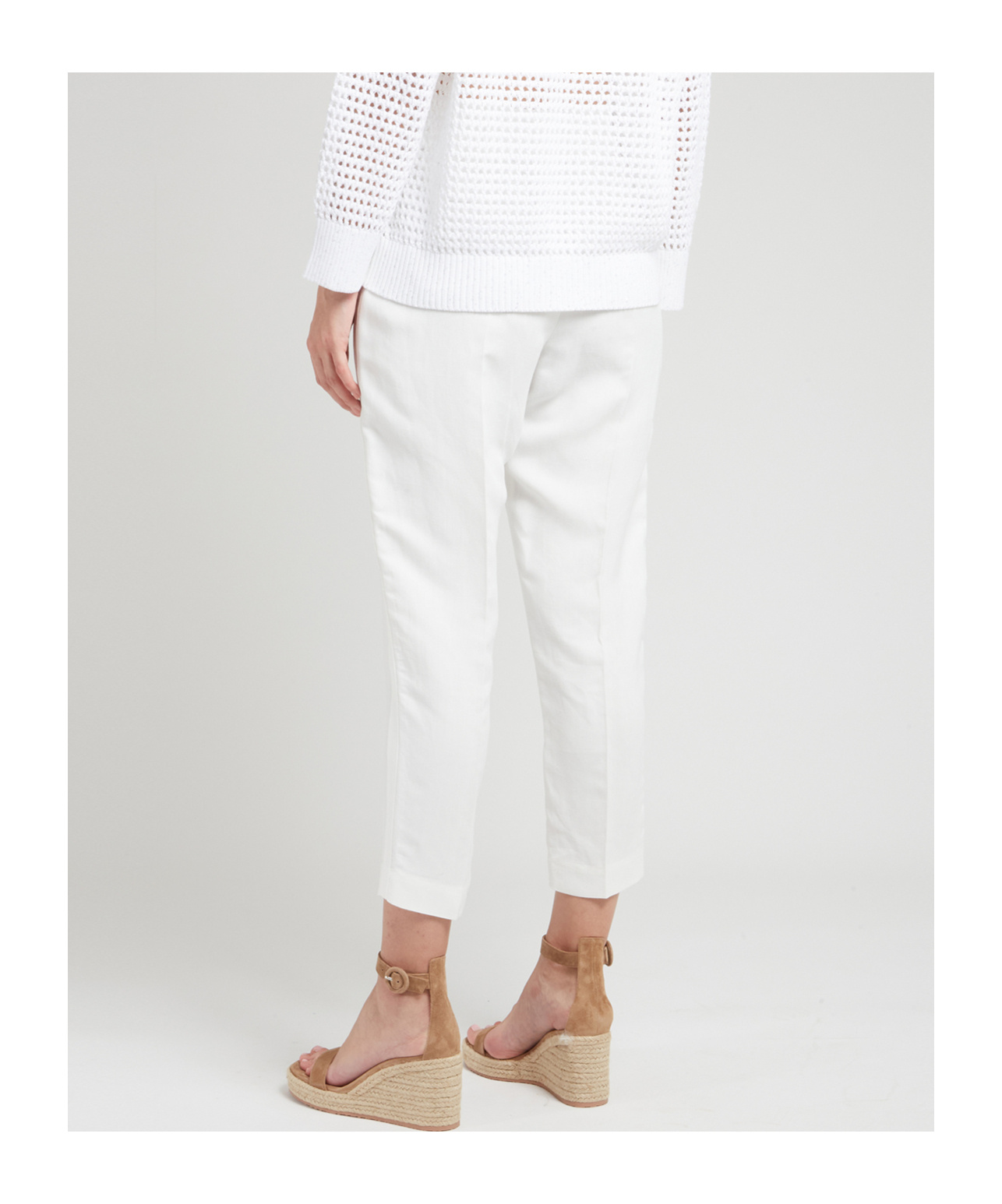 Brunello Cucinelli Loose Waist Casual Pants In White