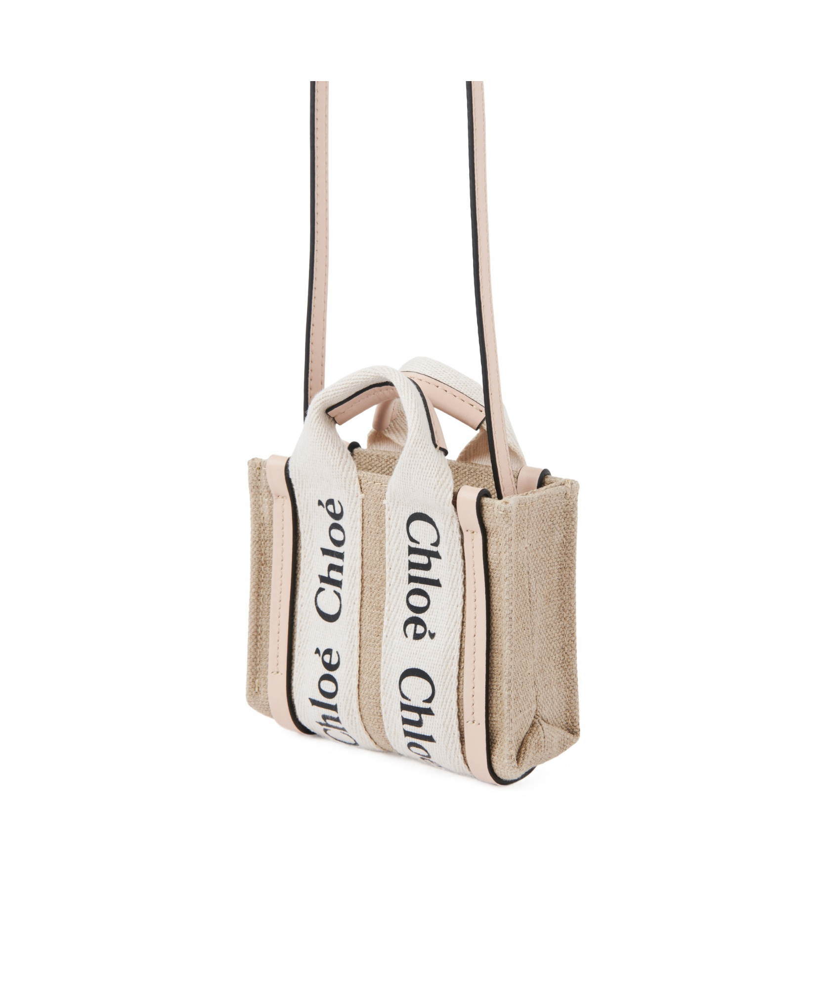 Shop Chloé Woody Mini Bag In White