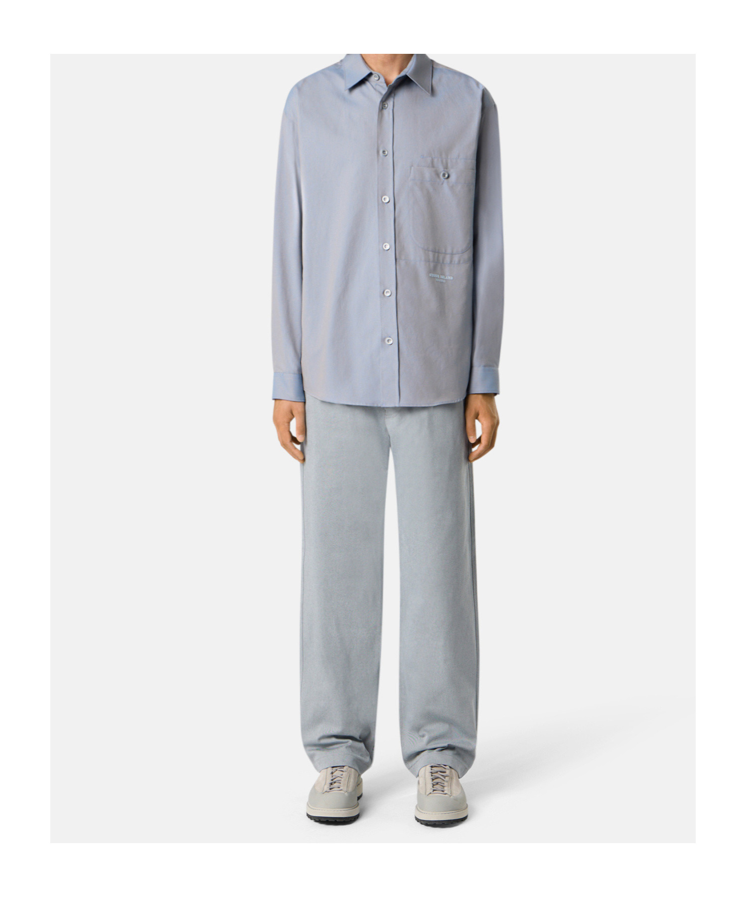 Stone Island Marina Wide-leg Belted Pleated Cotton-blend Gabardine Trousers In Gray