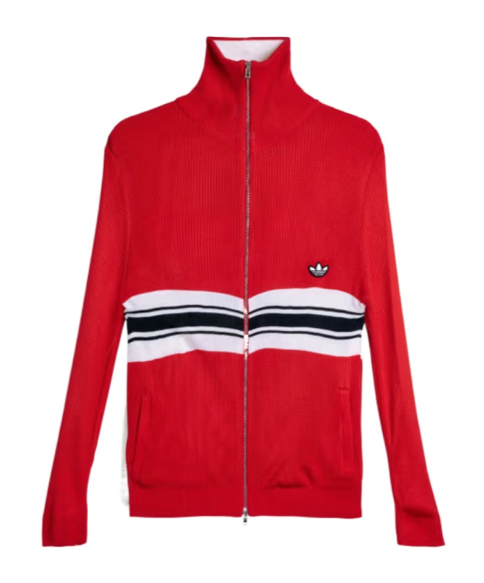 Adidas X Wales B Onner Wales Bonner W Knit Track Top In Red