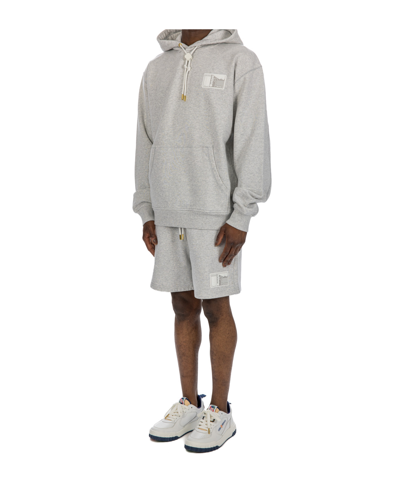 Casablanca Elastic Waist Shorts In White