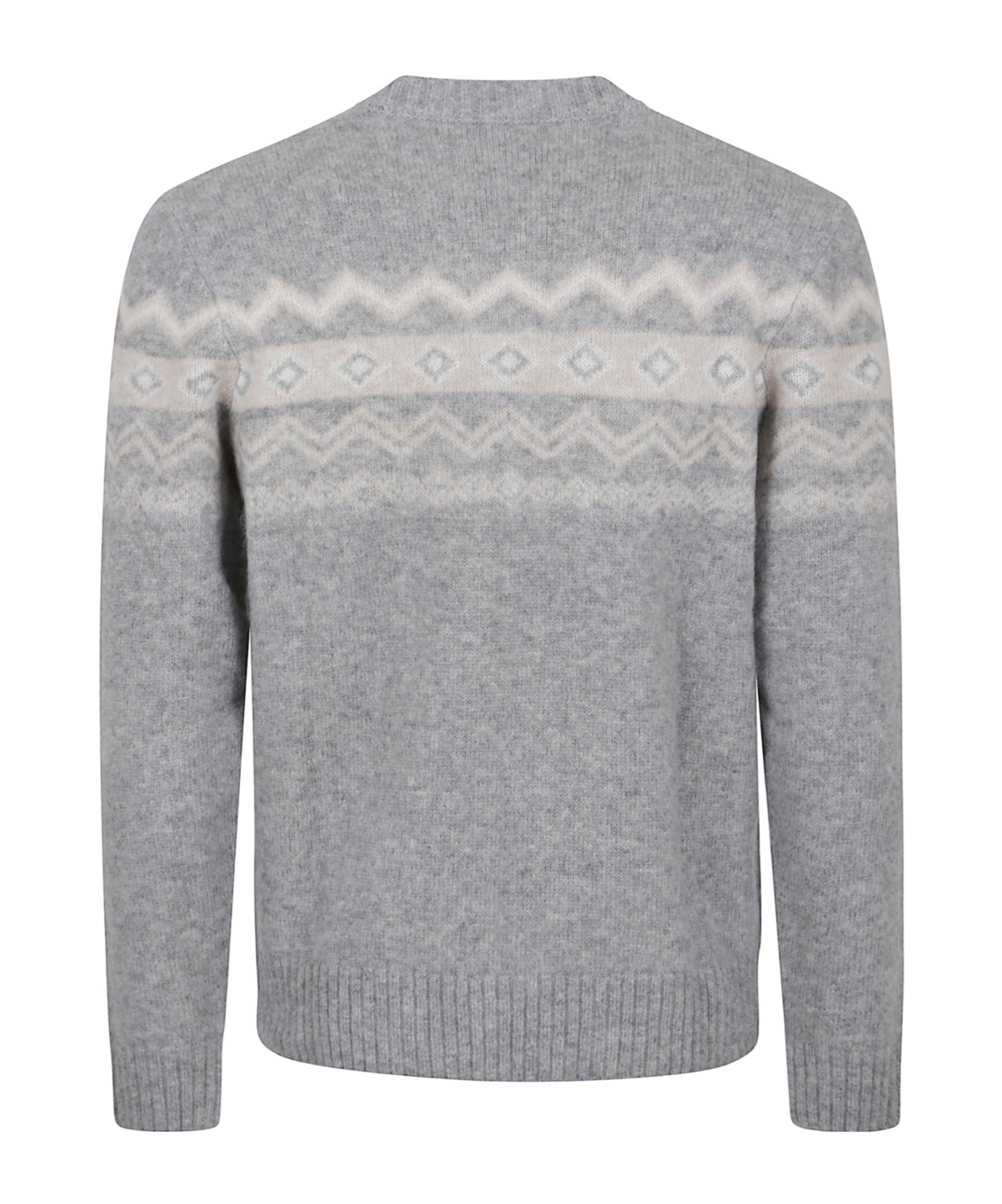 Eleventy Heathered Grey Crew-neck Cashmere Blend Sweater In Gray