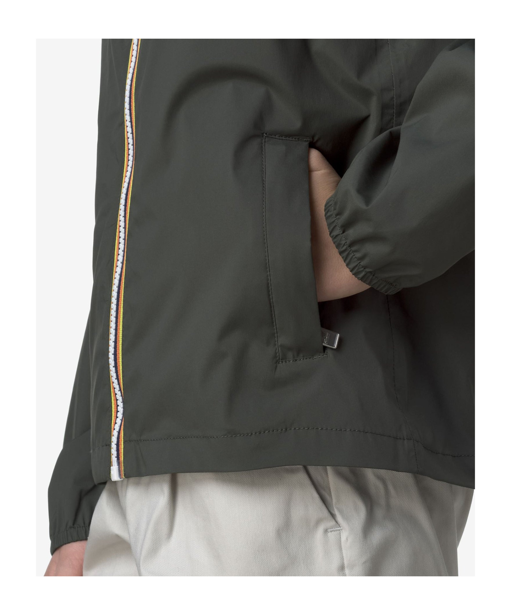 K-way Hooded Jacket In Black