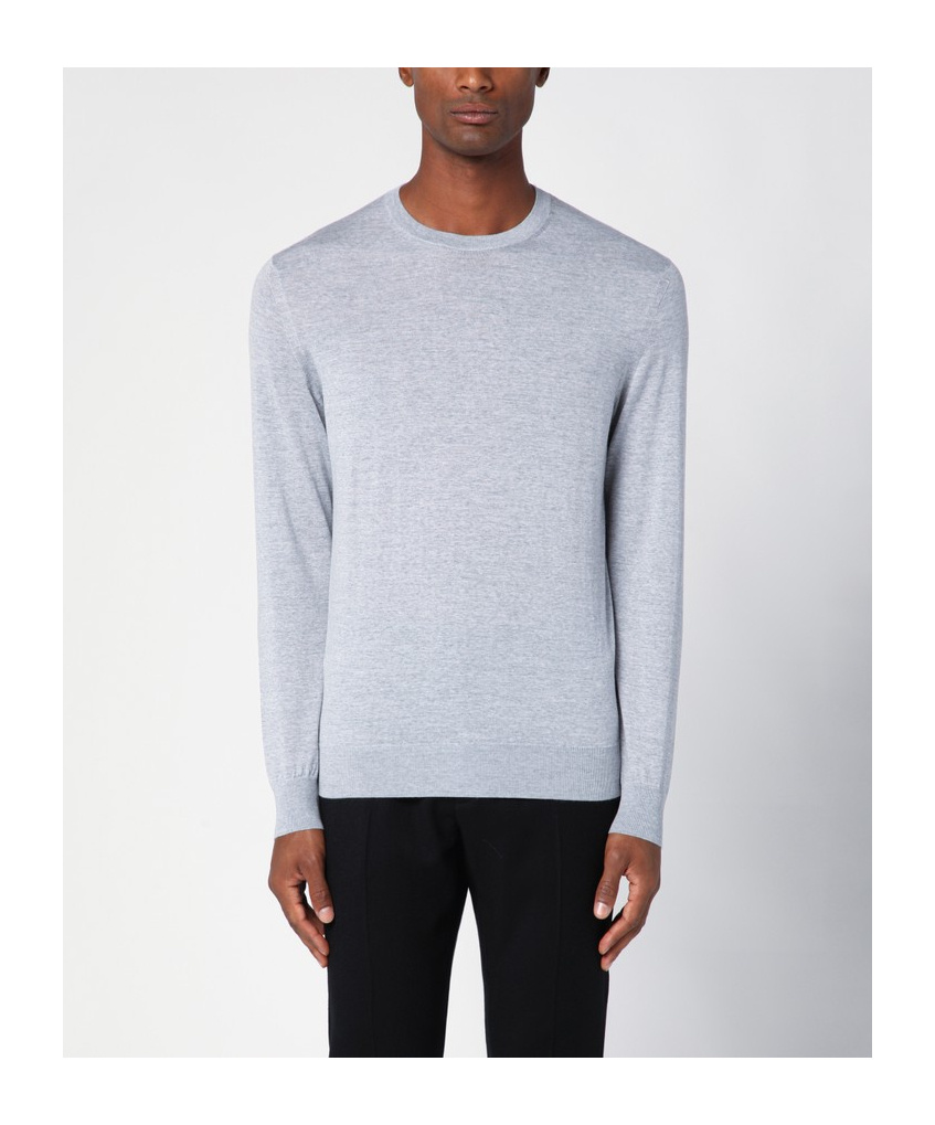 Shop Zegna Round Neck Sweater In Multicolor