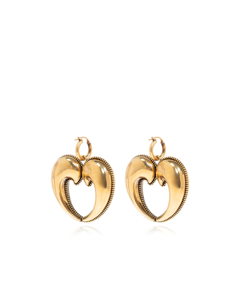 Etro Drop Earrings With Paisley Heart In Yellow