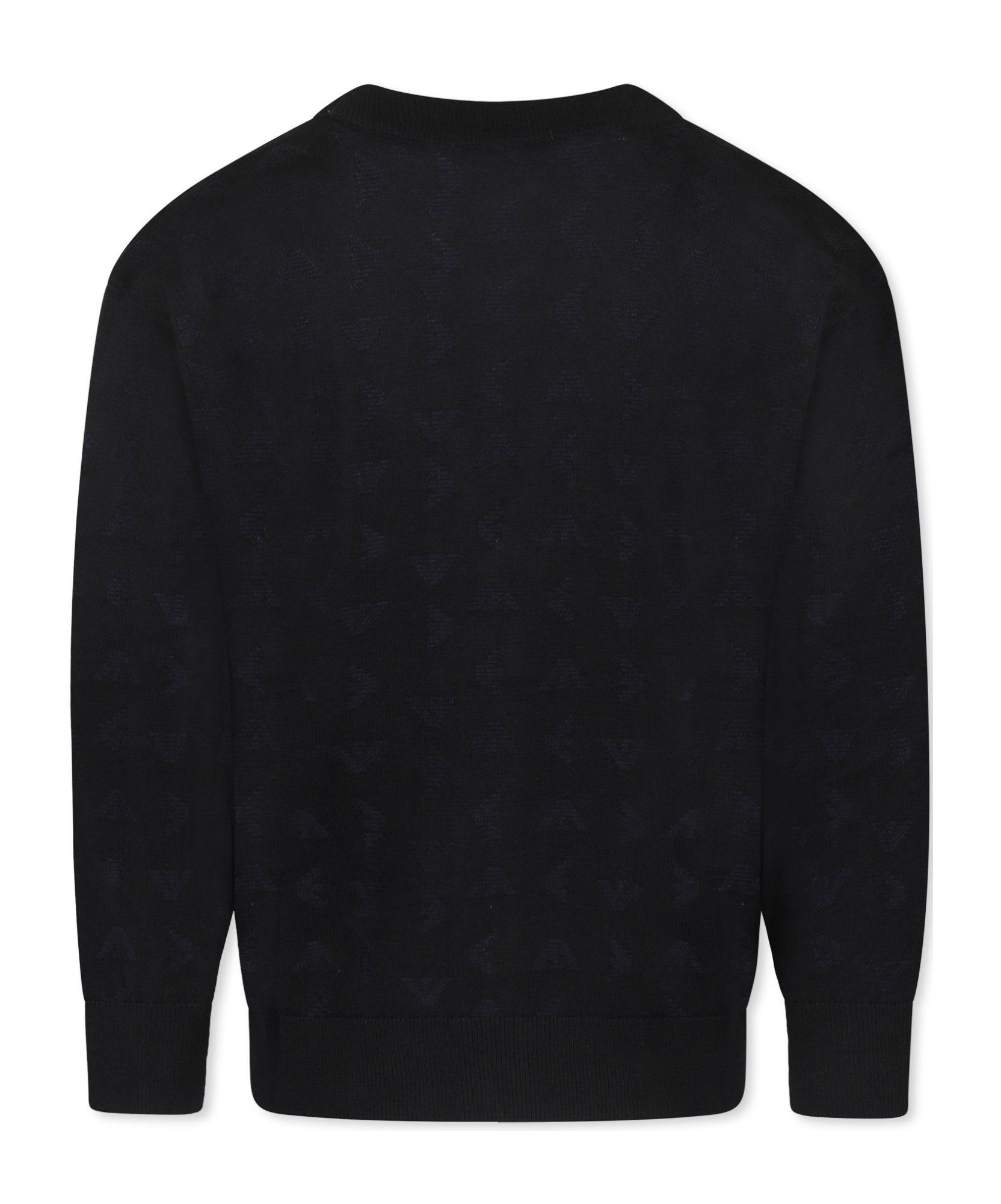 Emporio Armani Long-sleeved Knitted Cardigan In Black