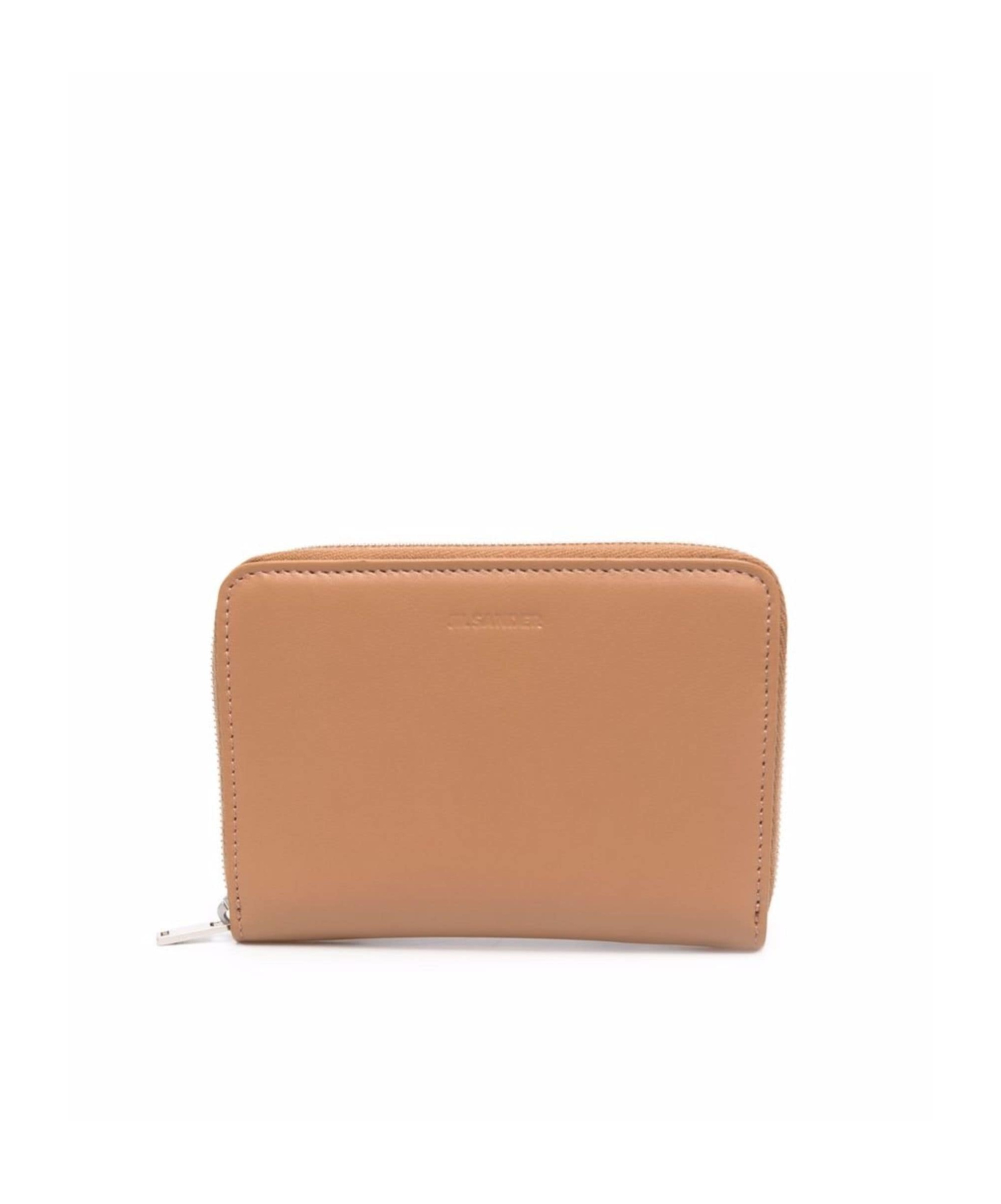 Jil Sander Zip-around Leather Wallet In Pink