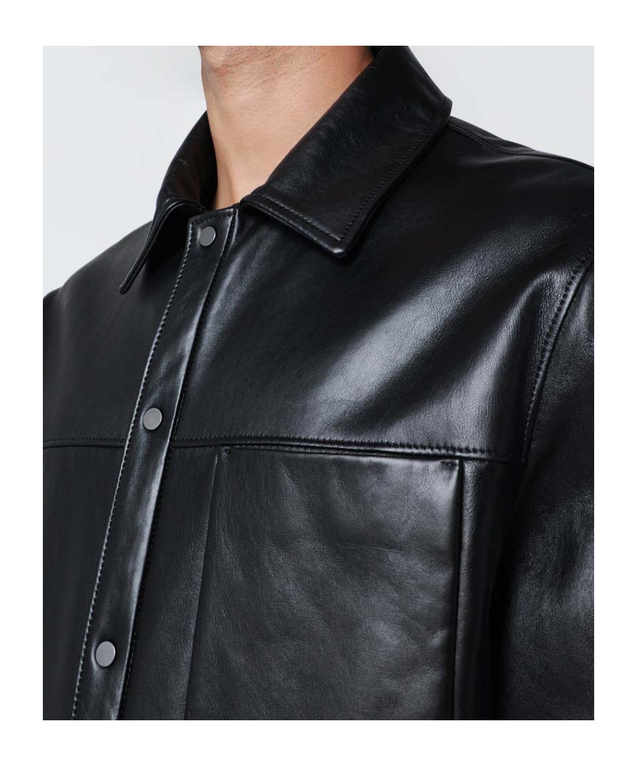 Salvatore Santoro Long-sleeved Leather Jacket In Black
