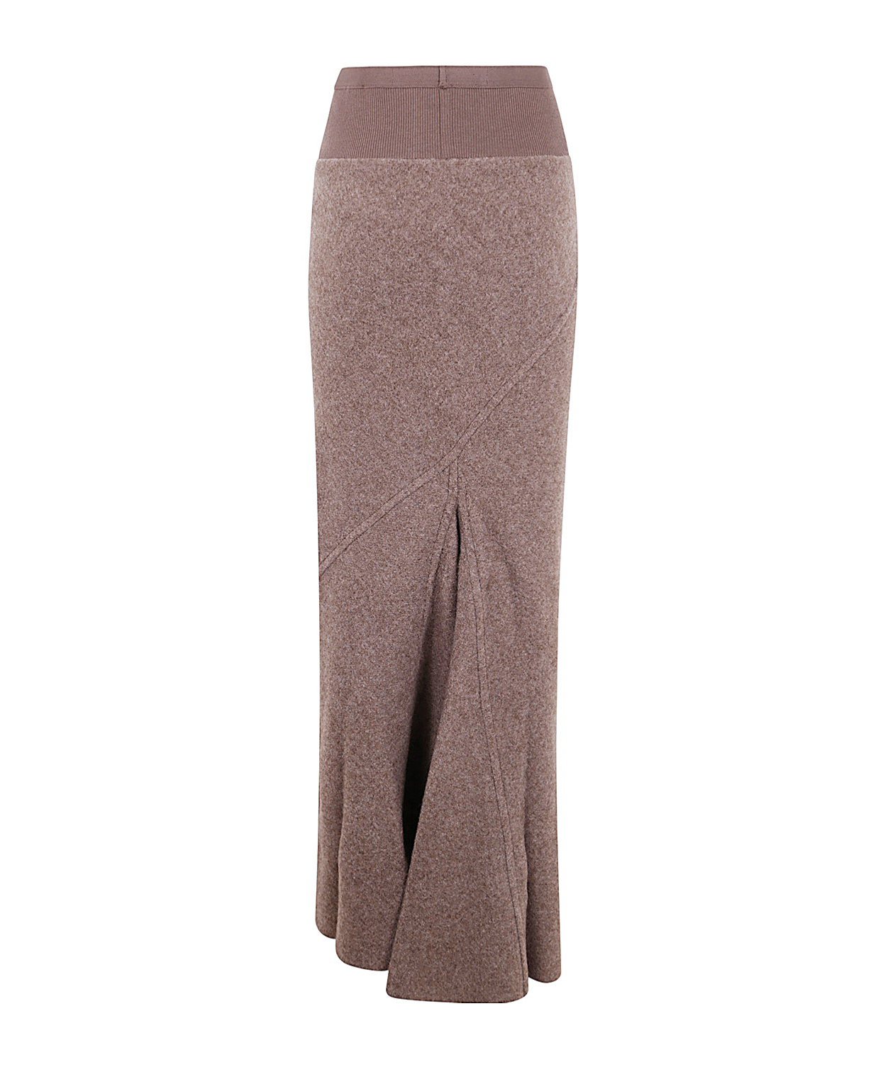 Rick Owens Flared Long Tail Skirt Clothing In Gray