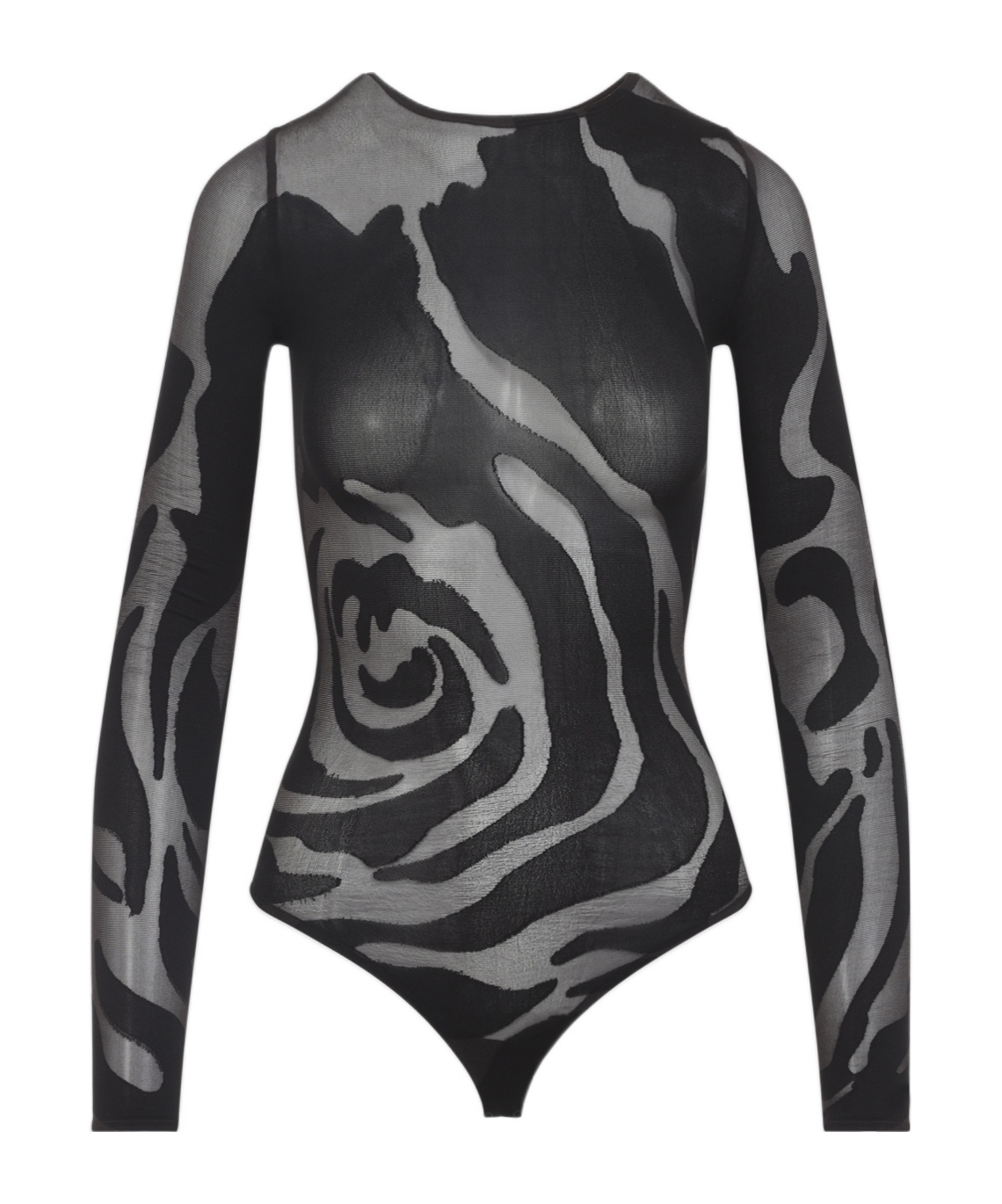 Wolford Long-sleeved Bodysuit In Black