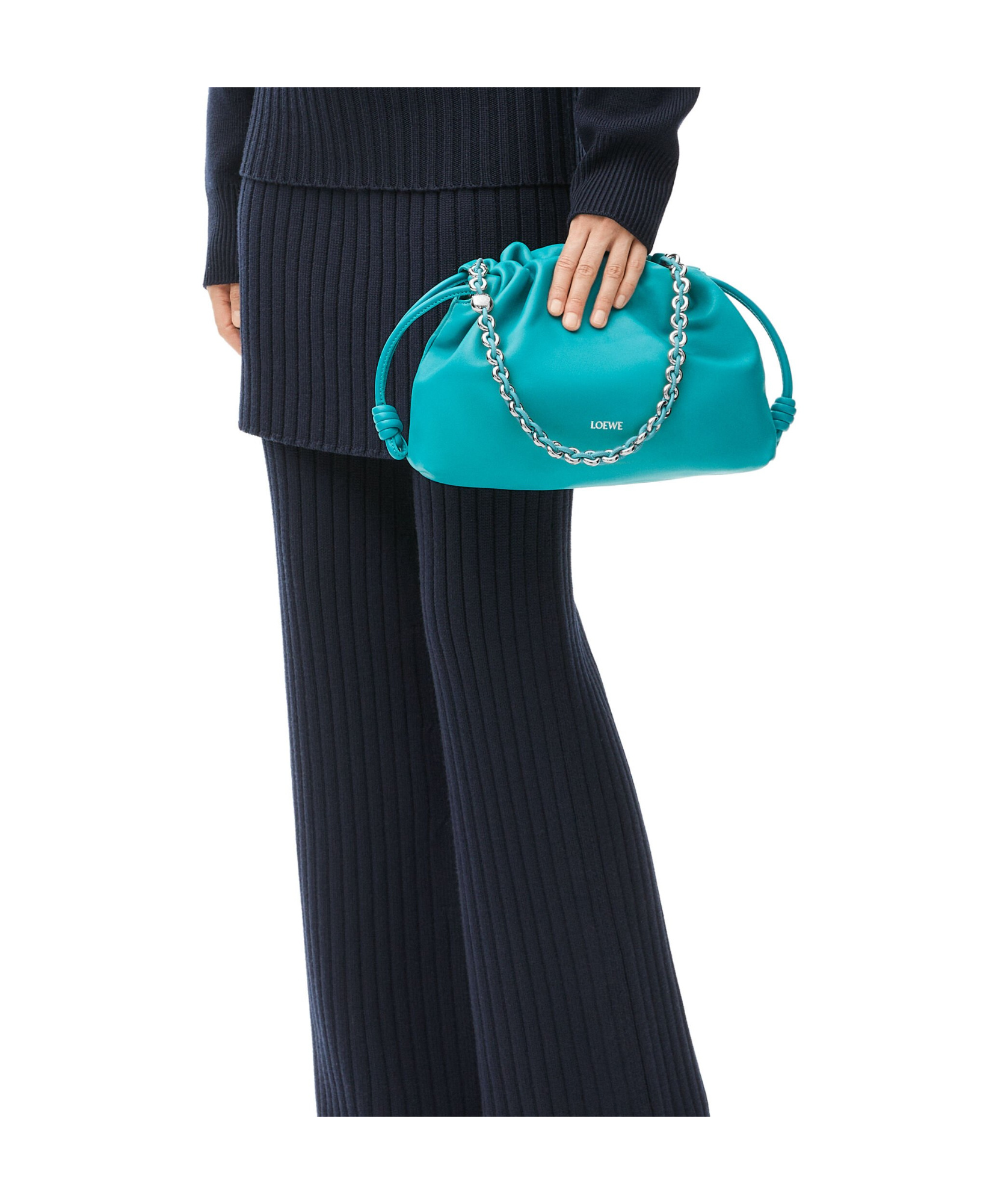 Loewe Medium Logo Shoulder Bag In Green