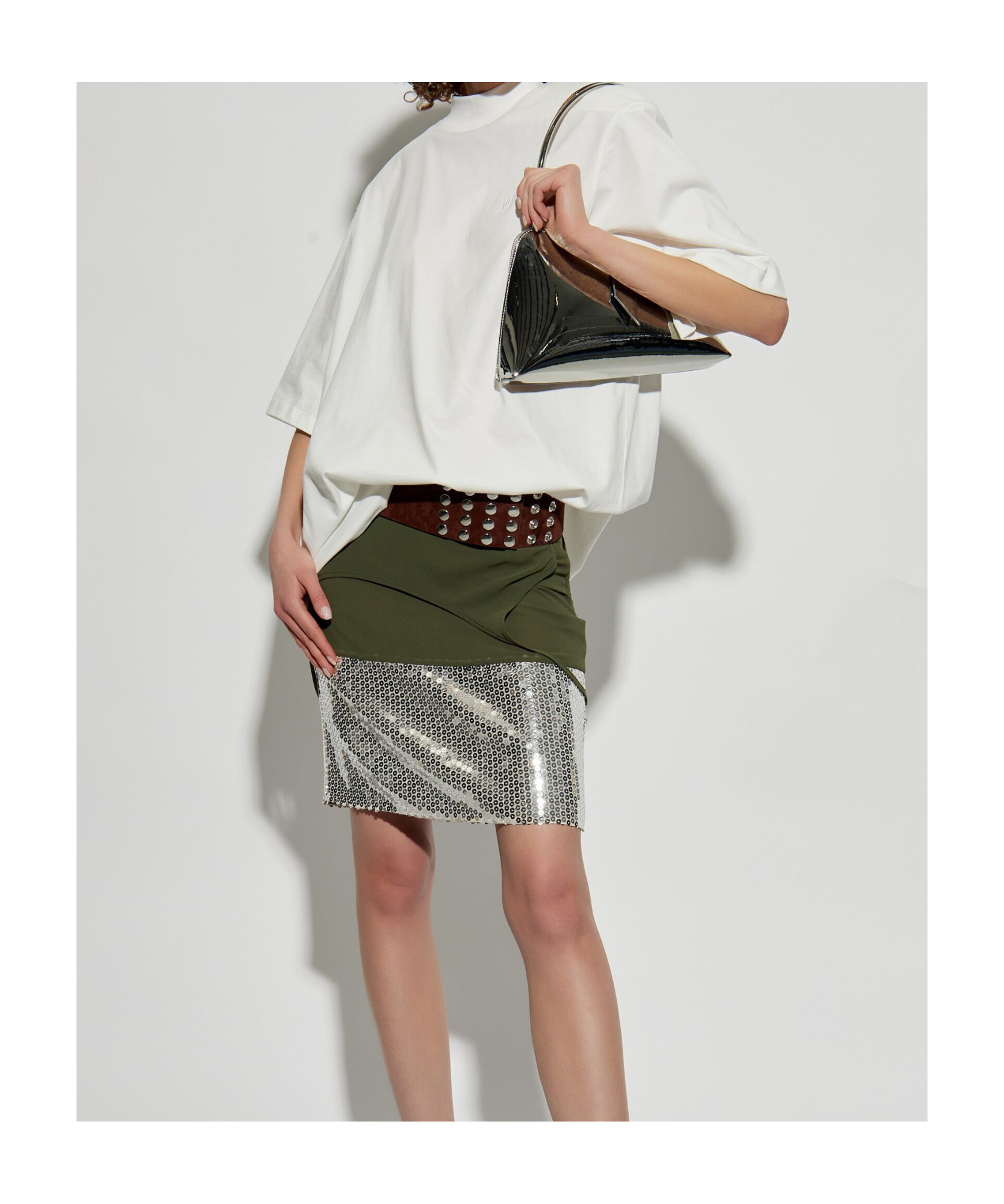 Shop Attico Embroidered T-shirt In White