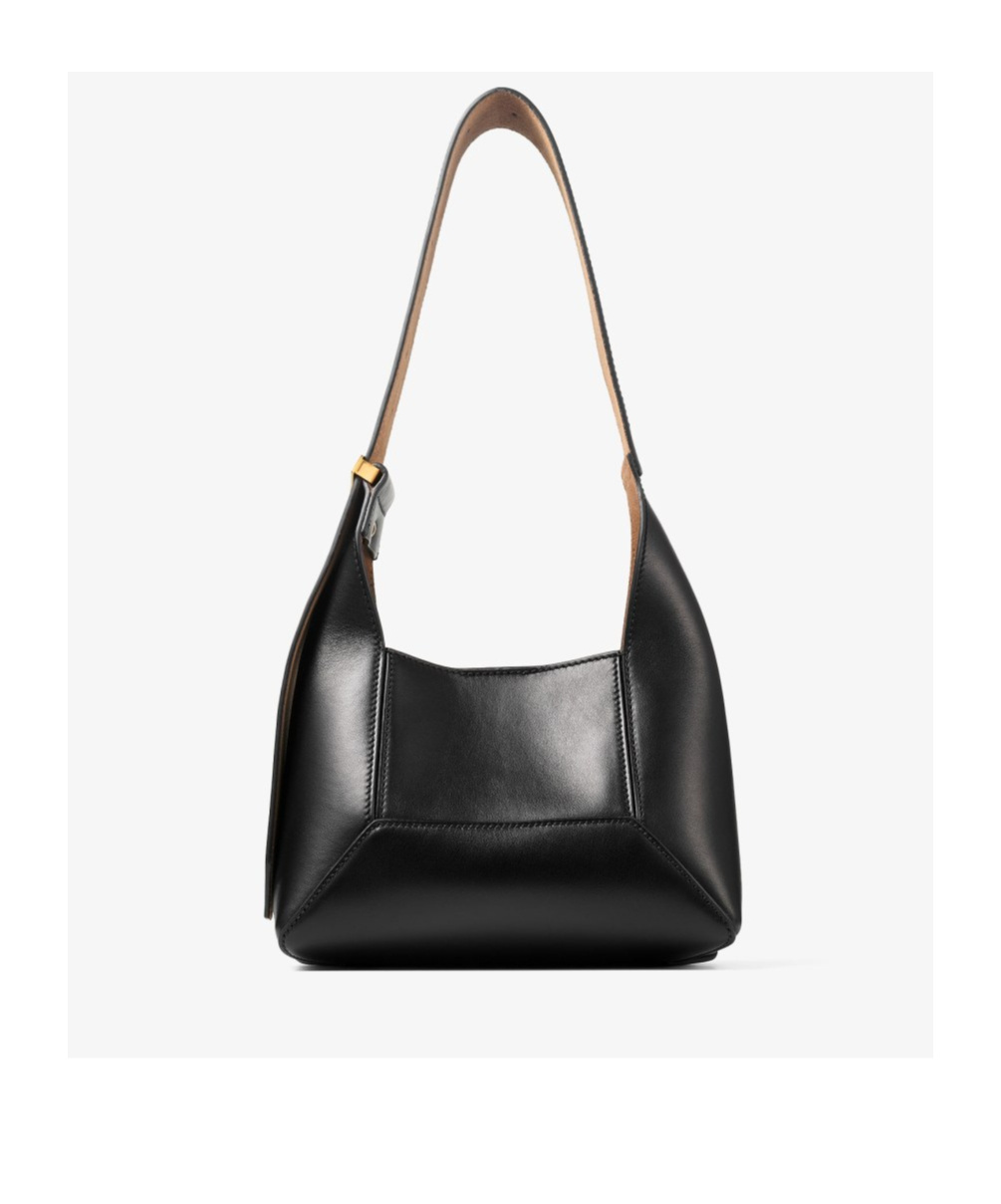 Jimmy Choo Diamond Structured Shoulder Bag With Metal Hardware In Black